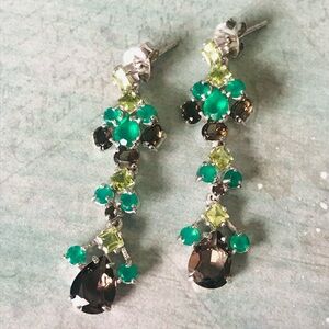 Stunning Gemstone  Drop Earrings / fine estate jewellery with appraisal